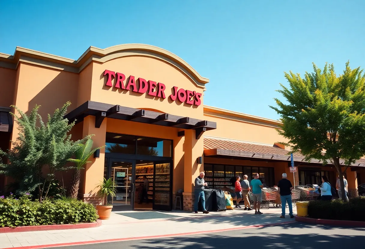 Exterior view of Trader Joe's in New Orleans during grand opening