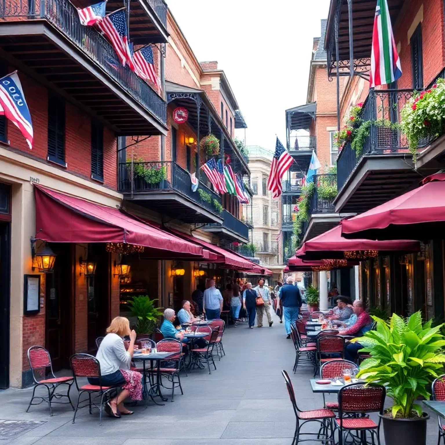 Local restaurants in the French Quarter of New Orleans