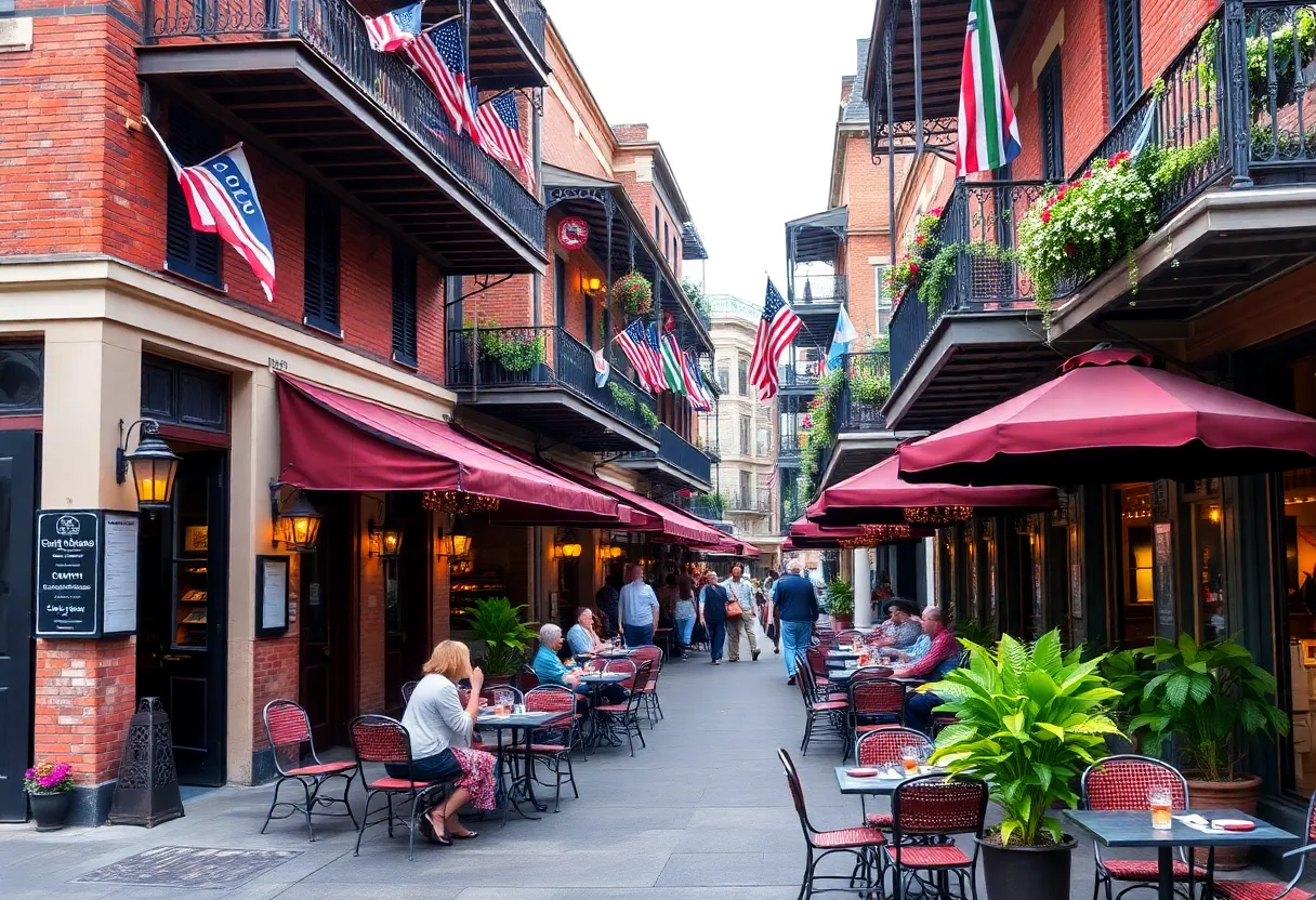 Local restaurants in the French Quarter of New Orleans