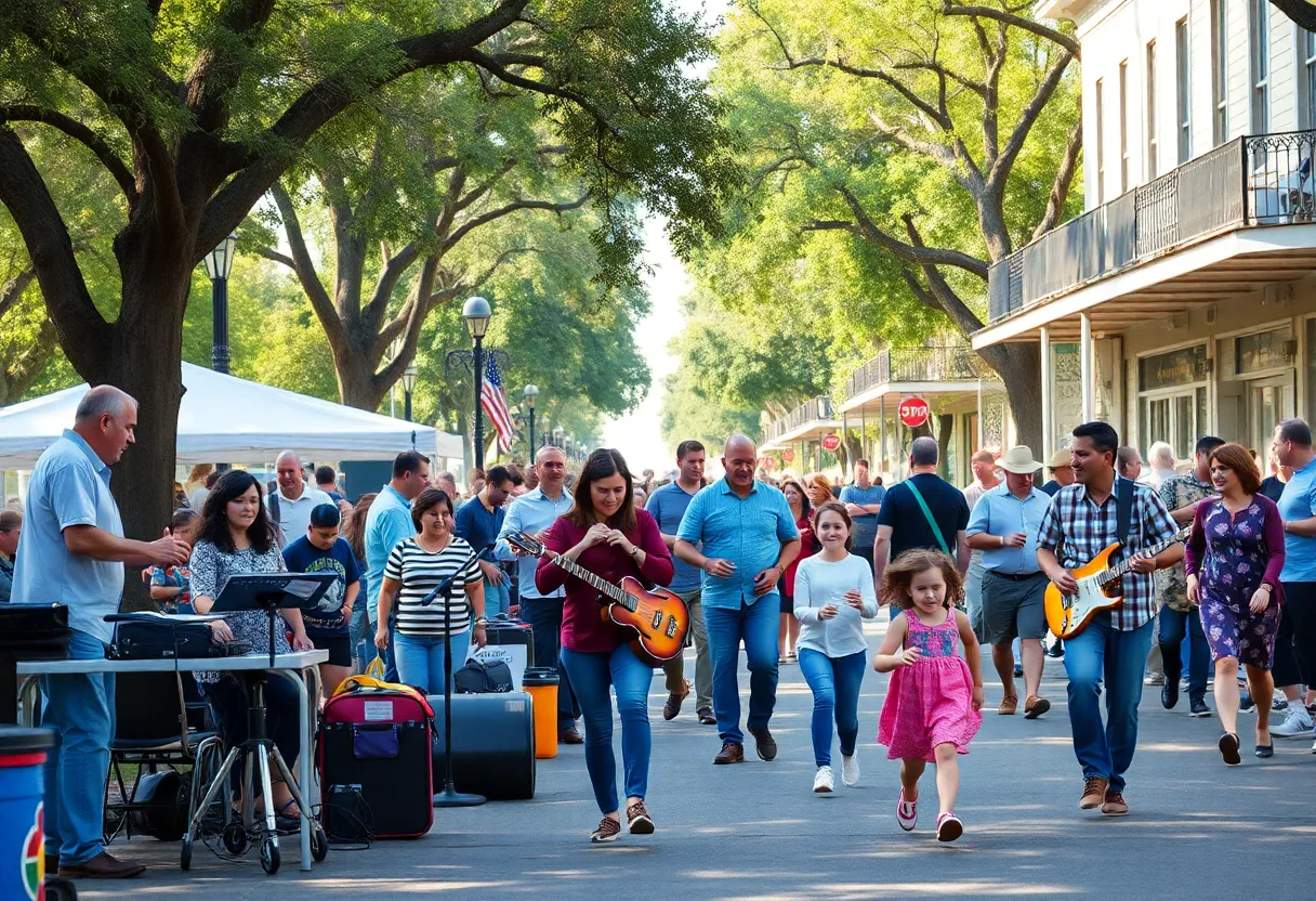 Families enjoying weekend events in New Orleans