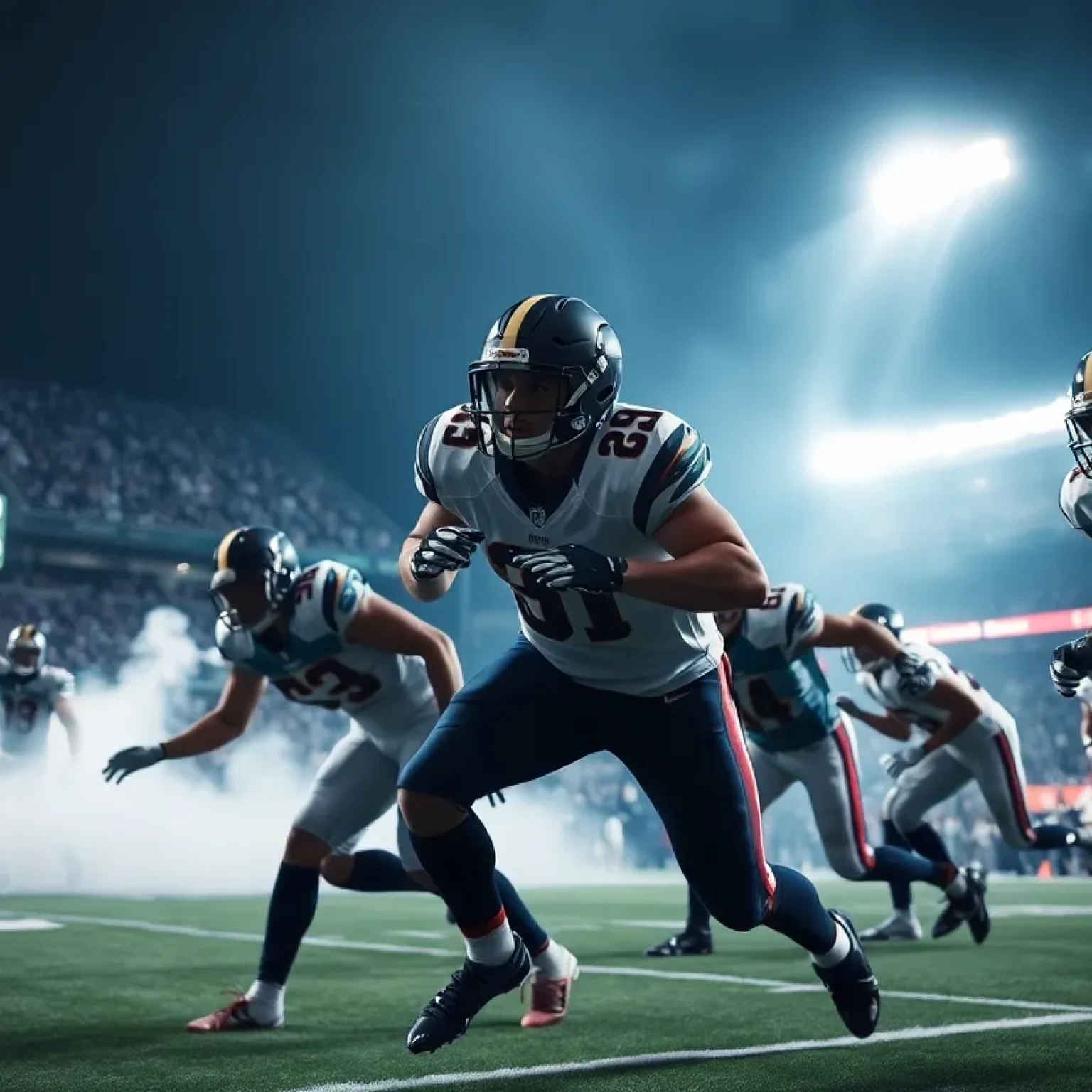 San Francisco 49ers in action against New Orleans Saints