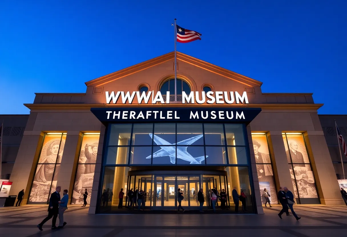 Entrance of The National WWII Museum in New Orleans