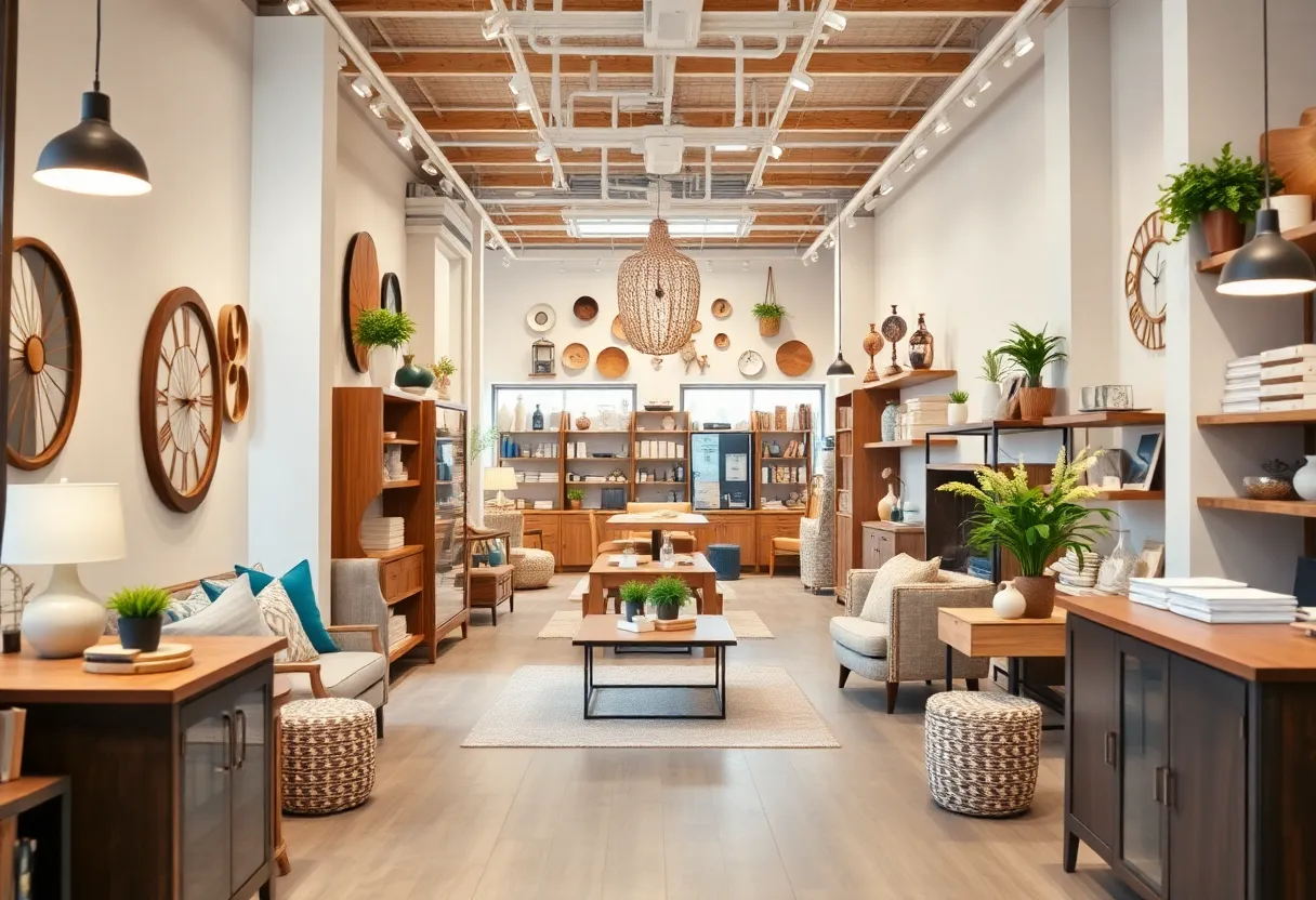 Interior view of a Bed Bath & Beyond store filled with home goods and decor
