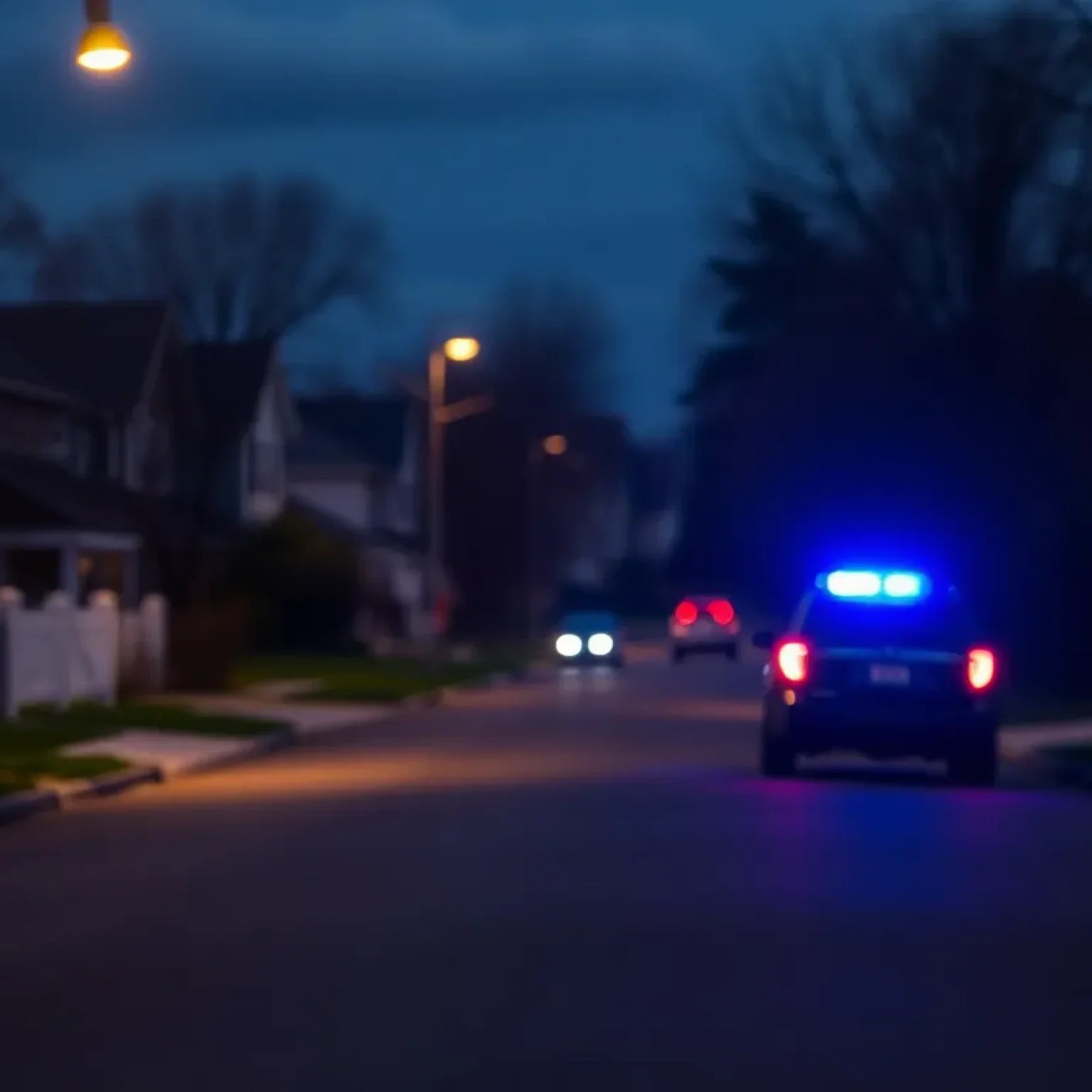 Police presence at a crime scene highlighting domestic violence issues