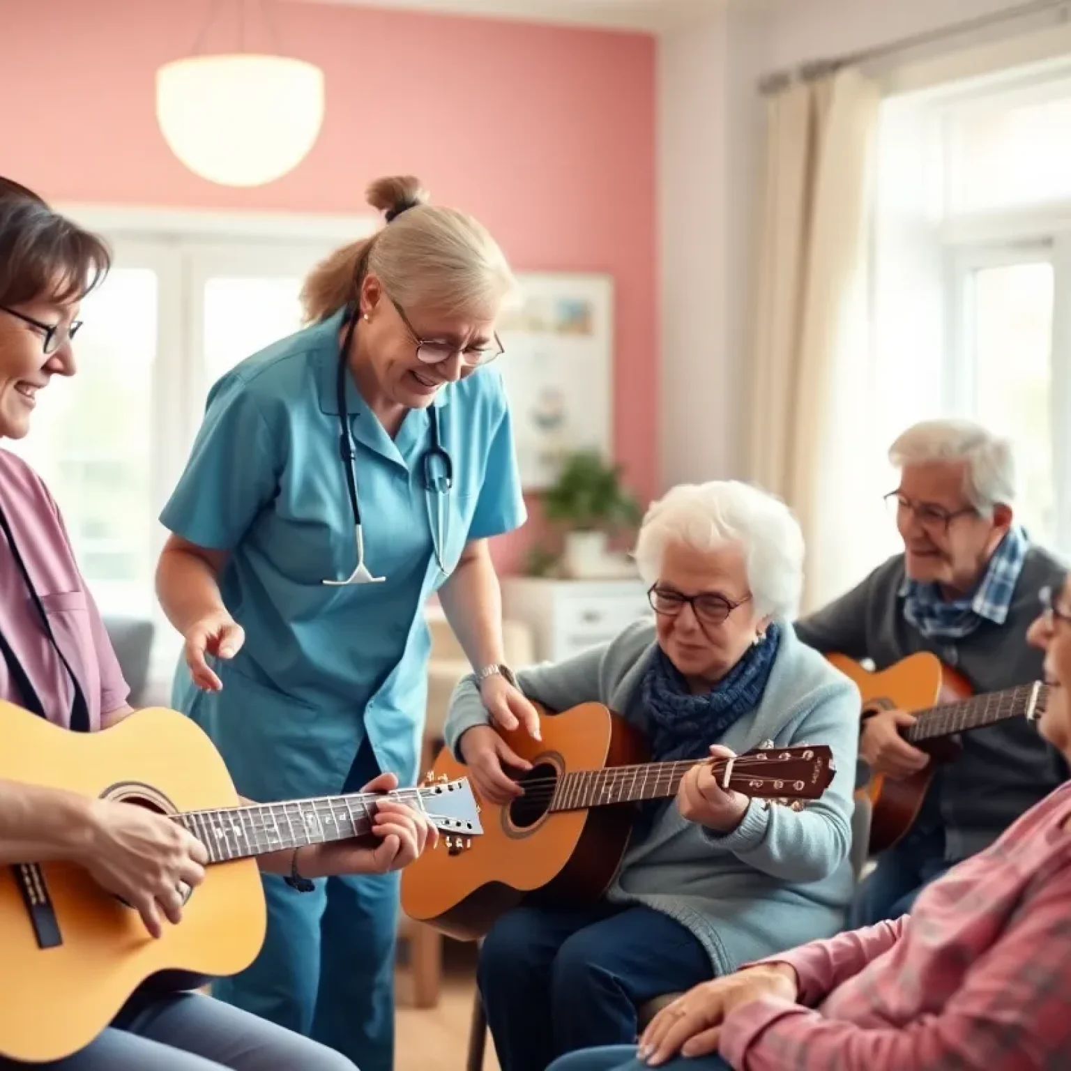 Caregivers providing compassionate care to elderly patients