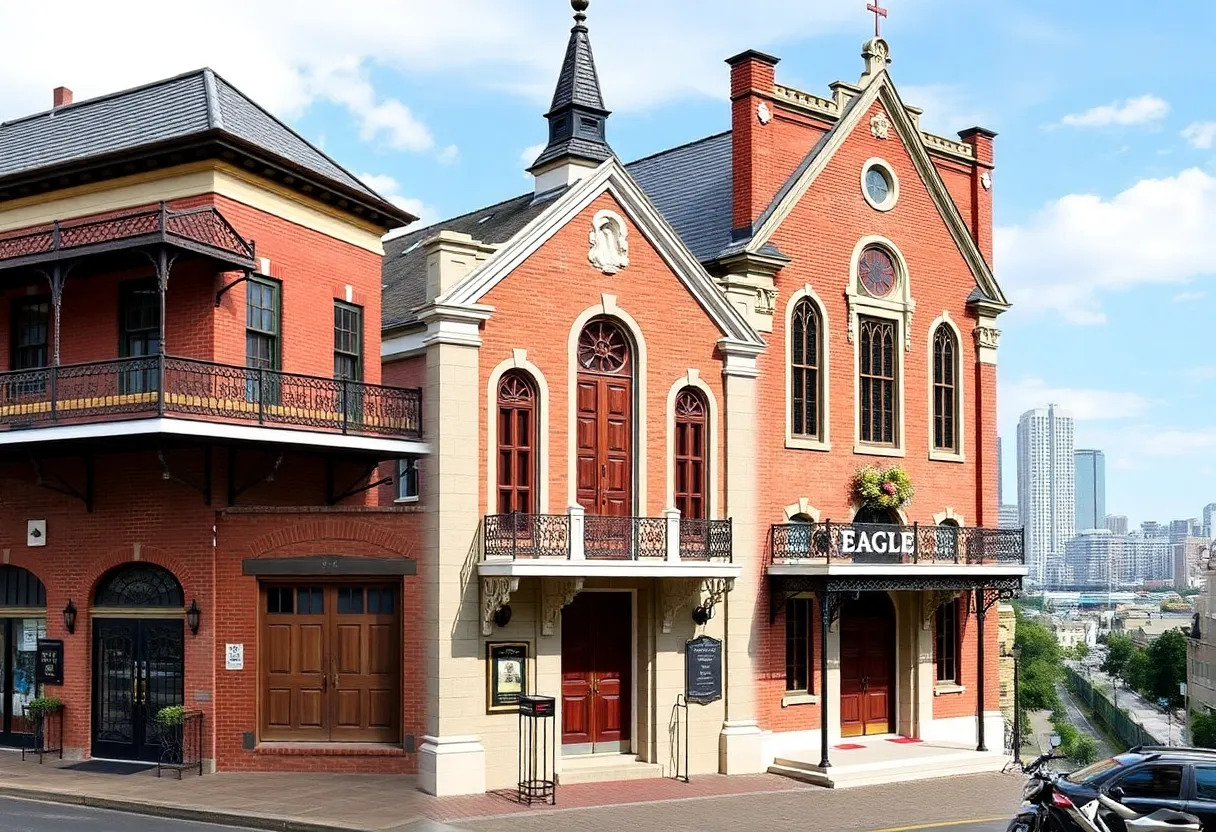 Collage of endangered historic buildings in New Orleans