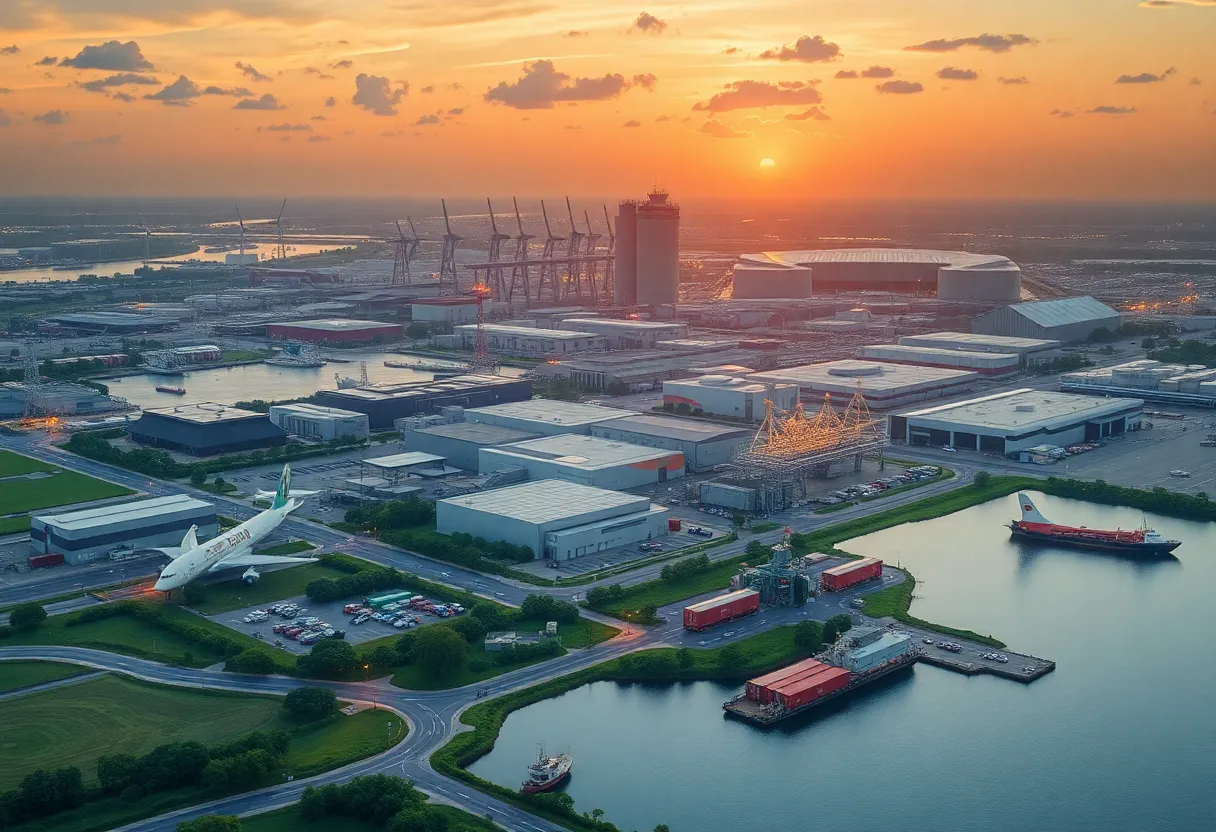 An economic hub representing foreign investment in Louisiana.