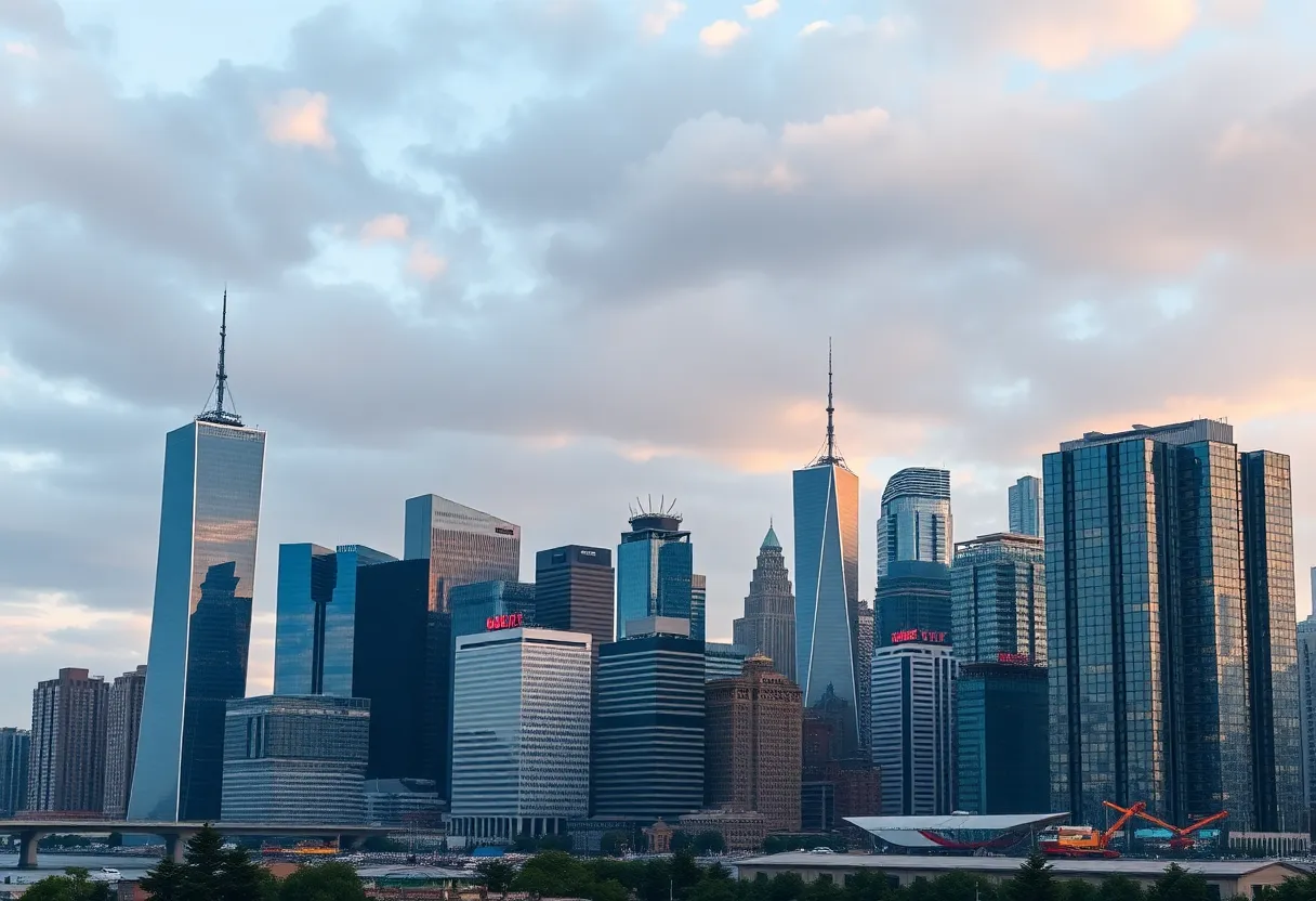 City skyline showcasing economic vitality and success