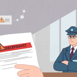 A depiction of fraudulent communication targeting Louisiana businesses