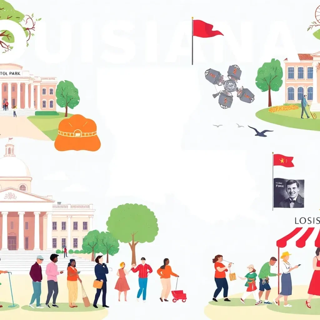 Visitors exploring Louisiana museums