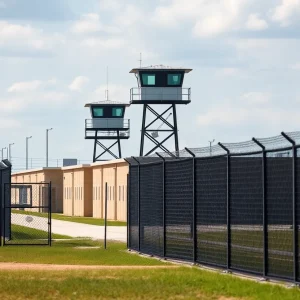 Entrance to the Louisiana Lockup immigration detention facility