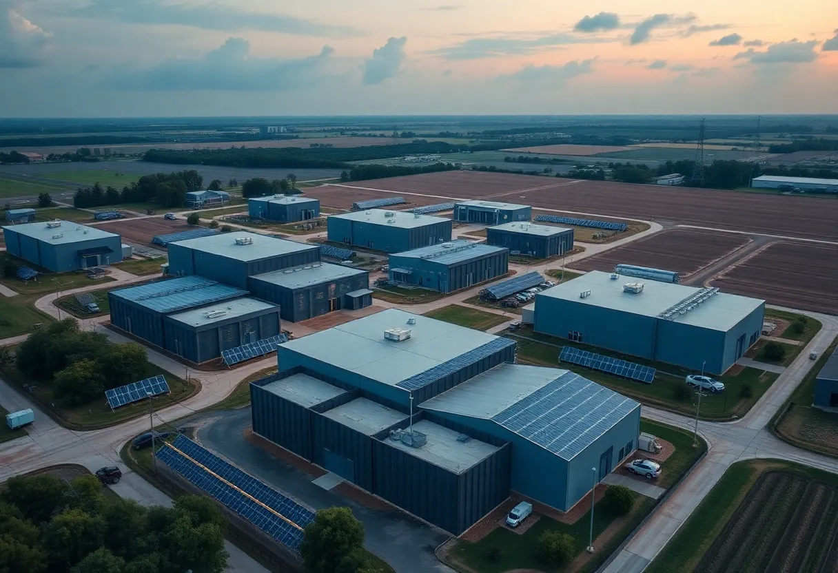 Rendering of Meta's AI Data Center in Holly Ridge, Louisiana