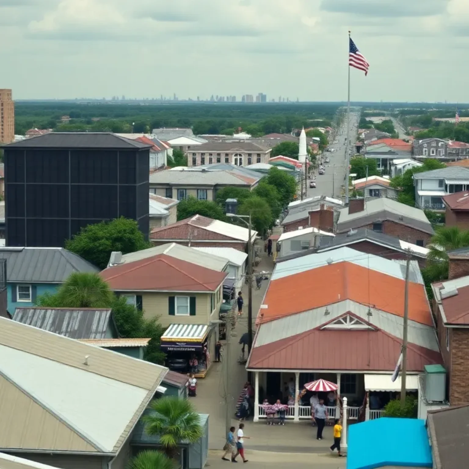 Vibrant New Orleans neighborhood showing local culture.