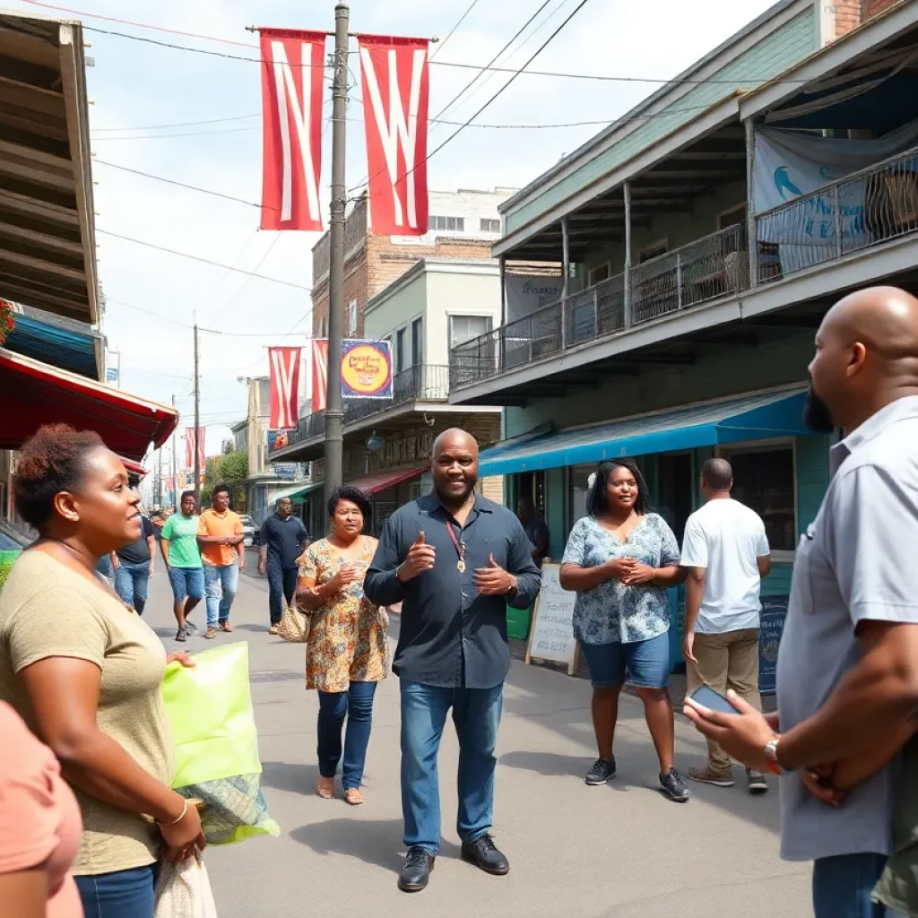 Residents of New Orleans East engaged in community discussions about economic revitalization.