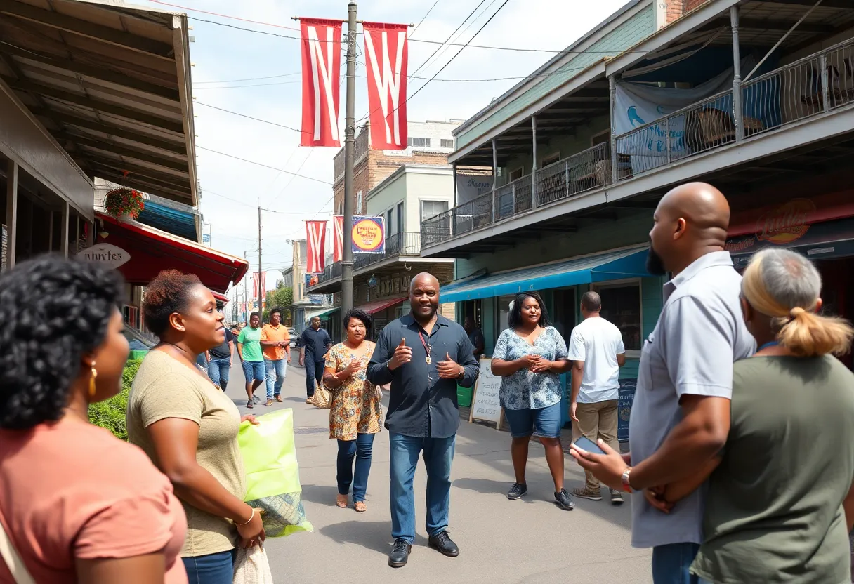 Residents of New Orleans East engaged in community discussions about economic revitalization.