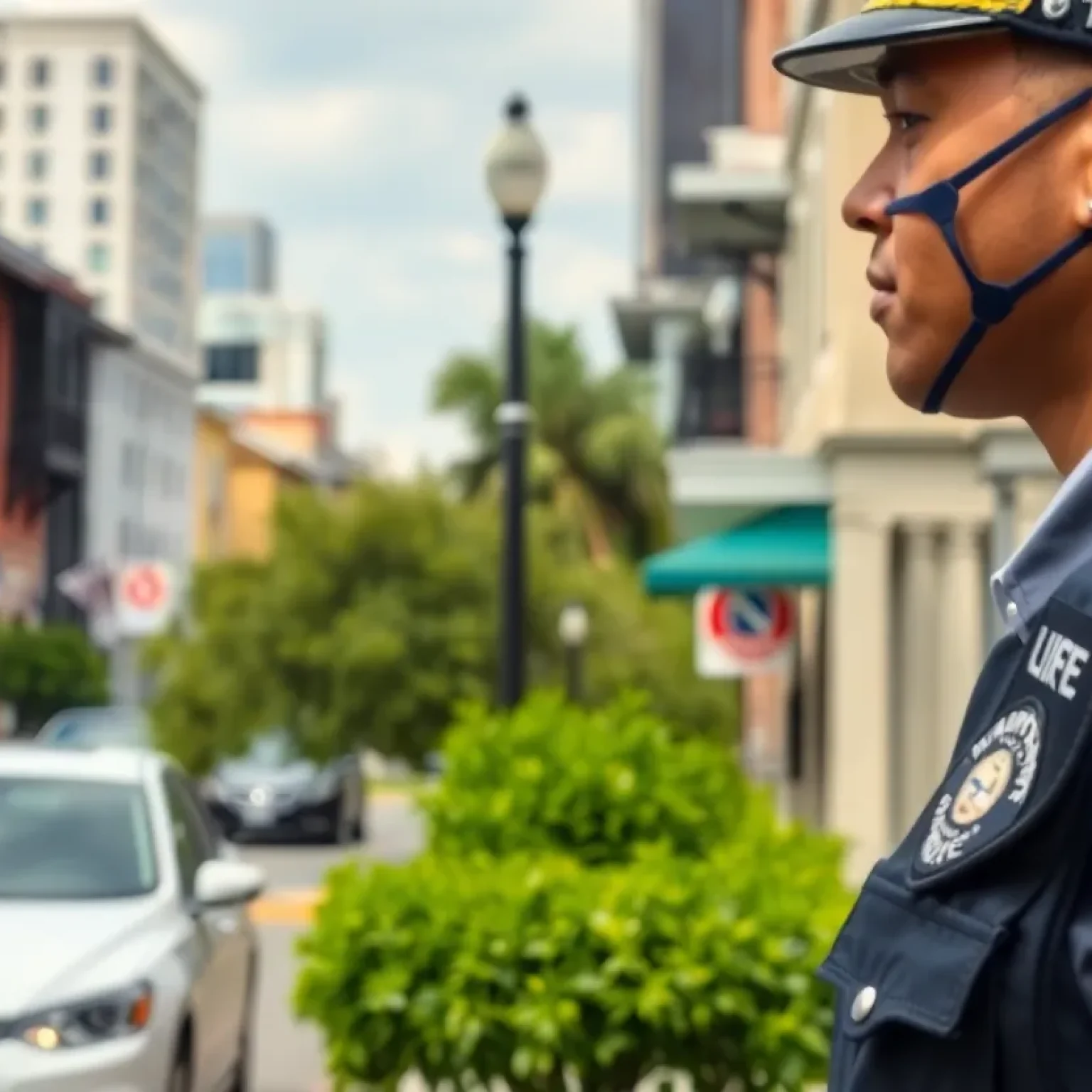 New Orleans cityscape emphasizing community values.