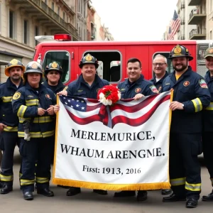Firefighters in New Orleans remembering 9/11 on the anniversary.