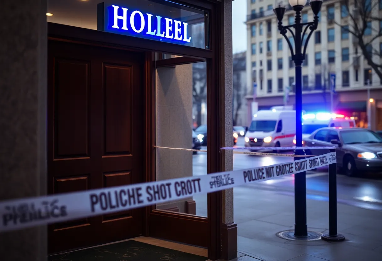 Scene of a hotel investigation in New Orleans
