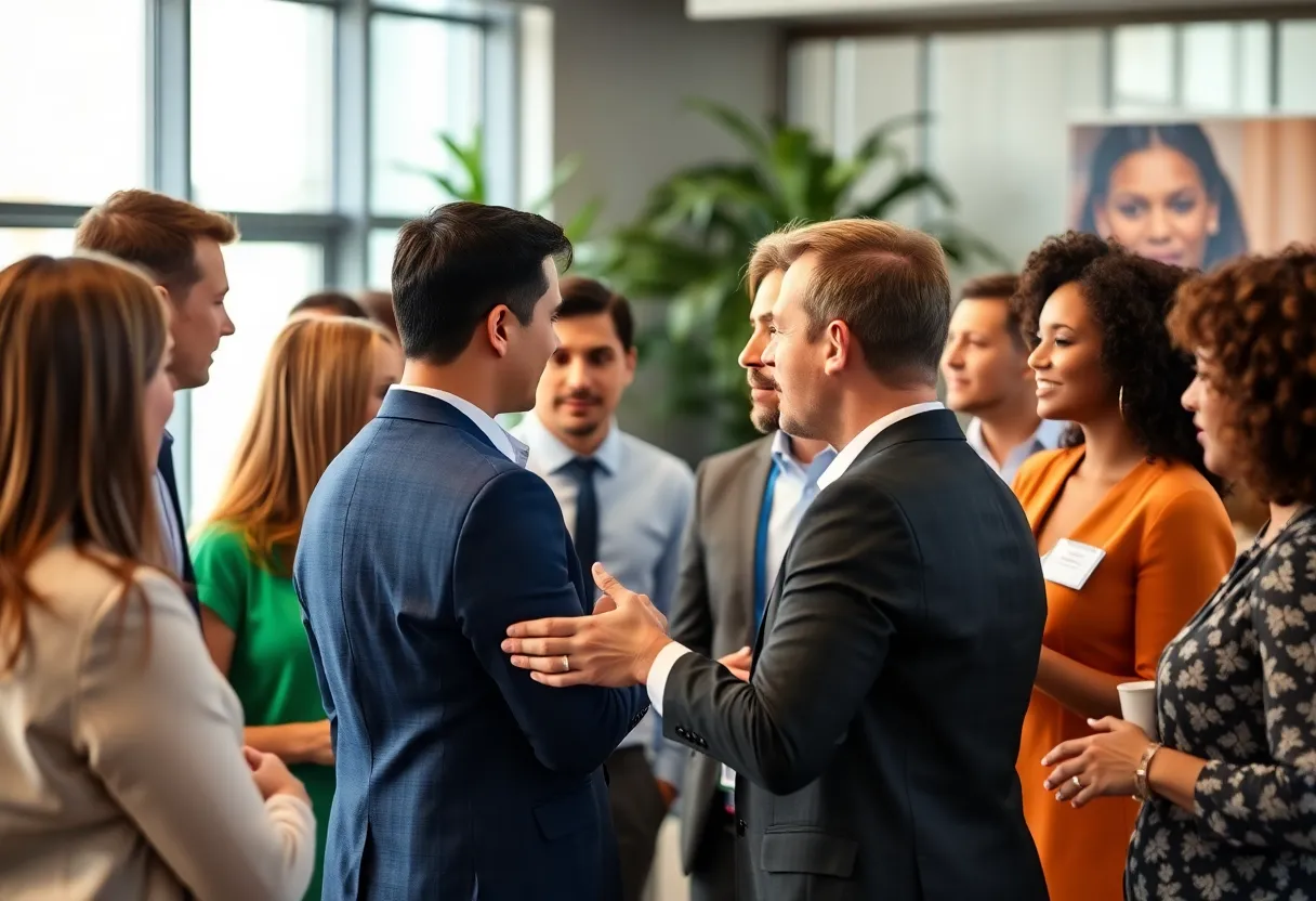 Professionals collaborating in a business setting in Louisiana