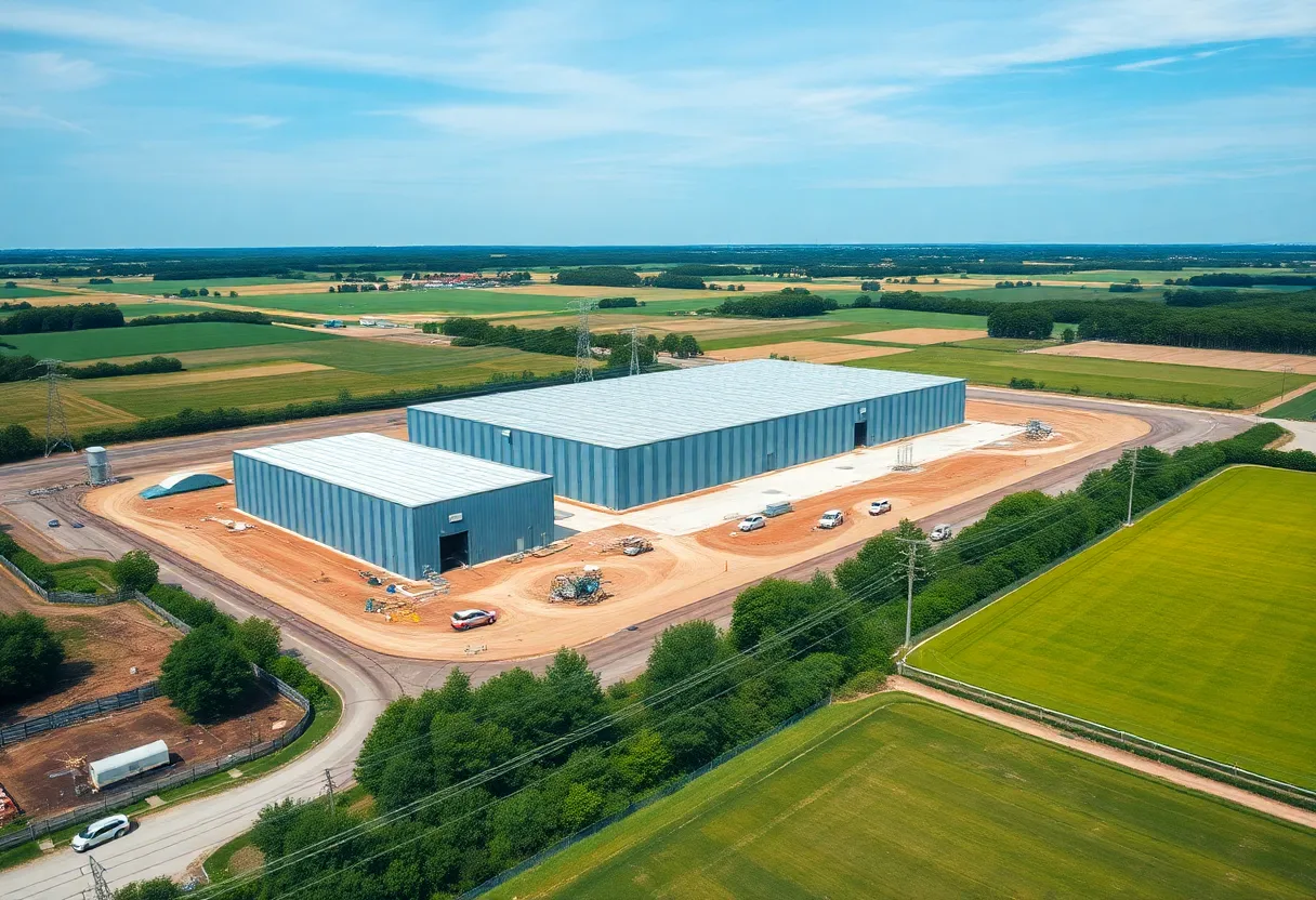 Construction site of Meta's data center in Richland Parish, Louisiana.