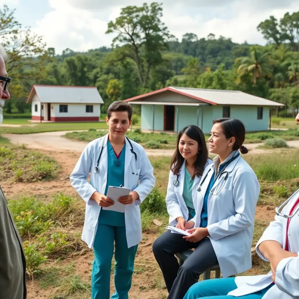 Healthcare professionals discussing rural health strategies