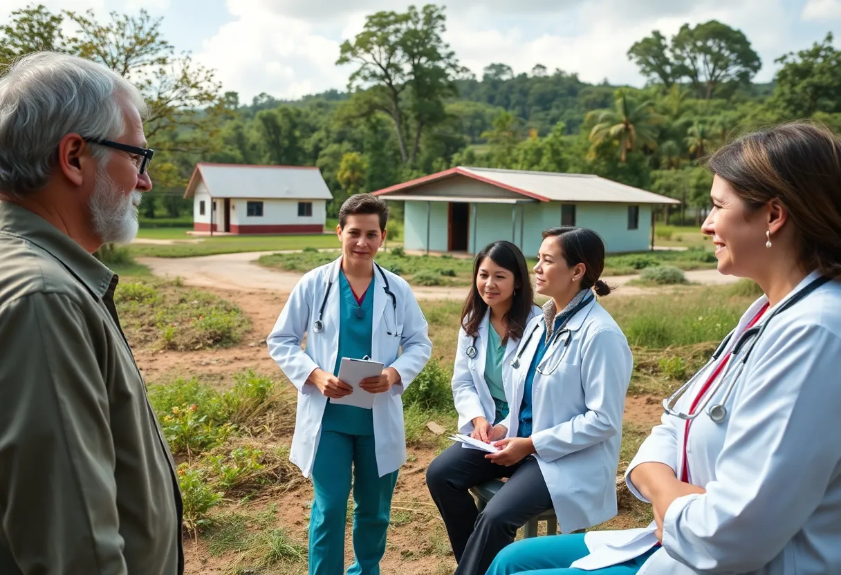 Healthcare professionals discussing rural health strategies