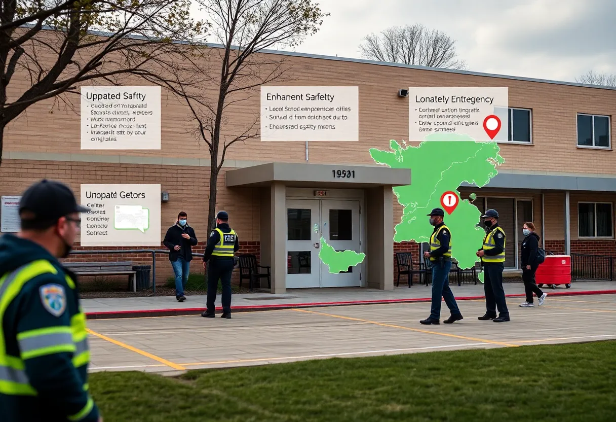 Enhanced school safety measures with mapping data and emergency personnel