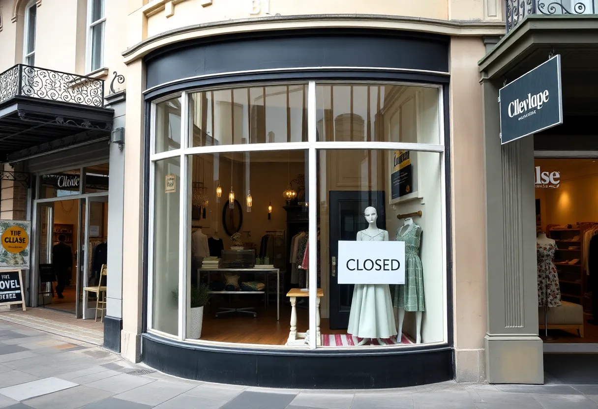 Closed Stoney Clover Lane storefront in New Orleans