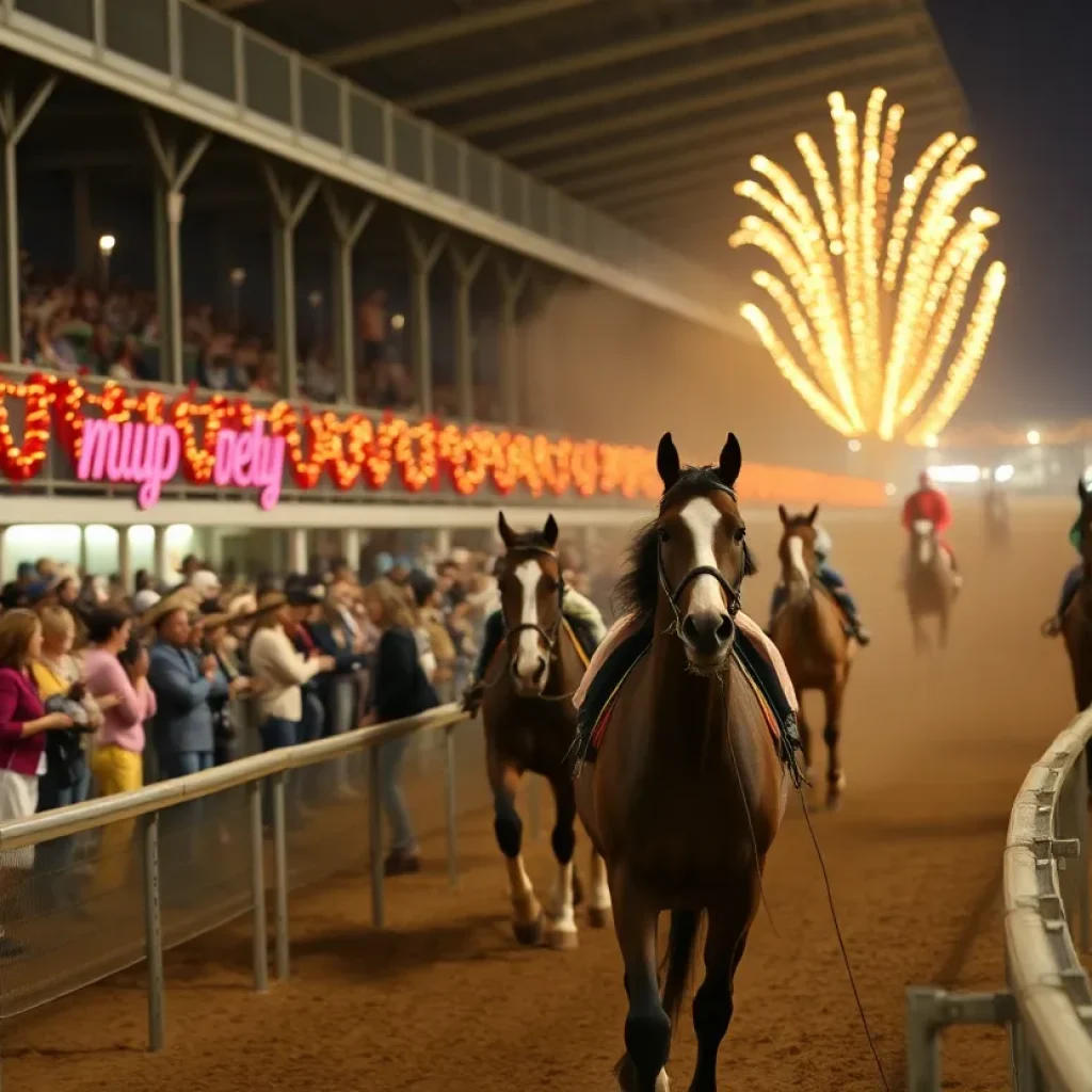 Crowd enjoying the Super Derby at Louisiana Downs