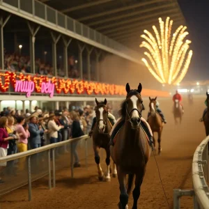 Crowd enjoying the Super Derby at Louisiana Downs