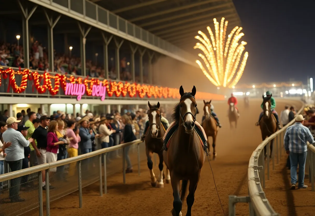 Crowd enjoying the Super Derby at Louisiana Downs