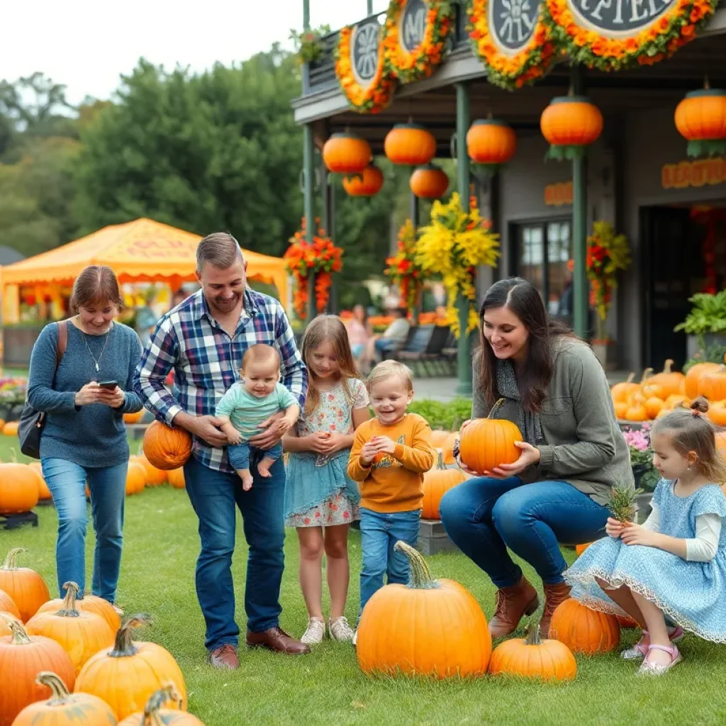 Families enjoying festivities in New Orleans during October