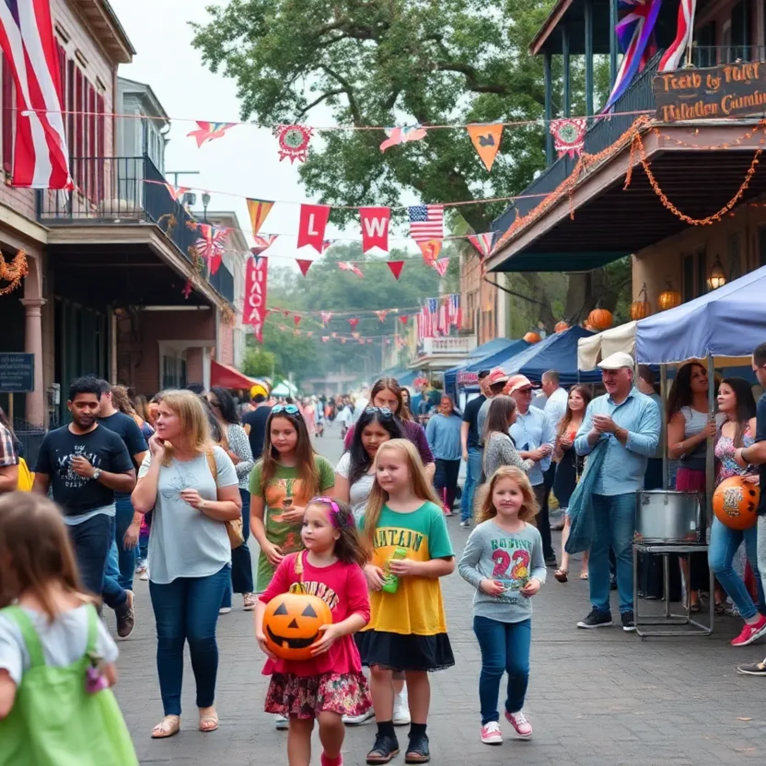 Families enjoying weekend events in New Orleans