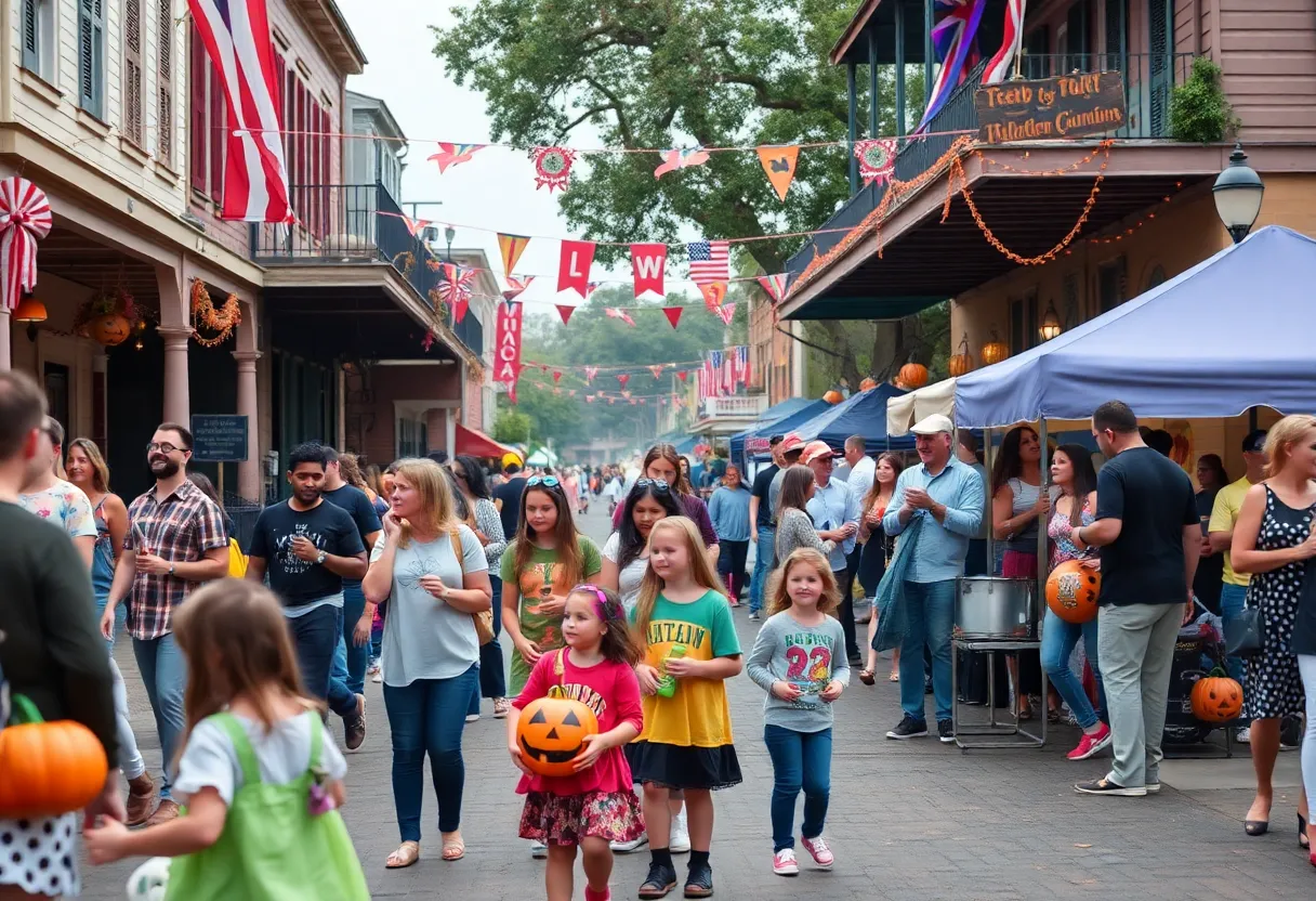 Families enjoying weekend events in New Orleans