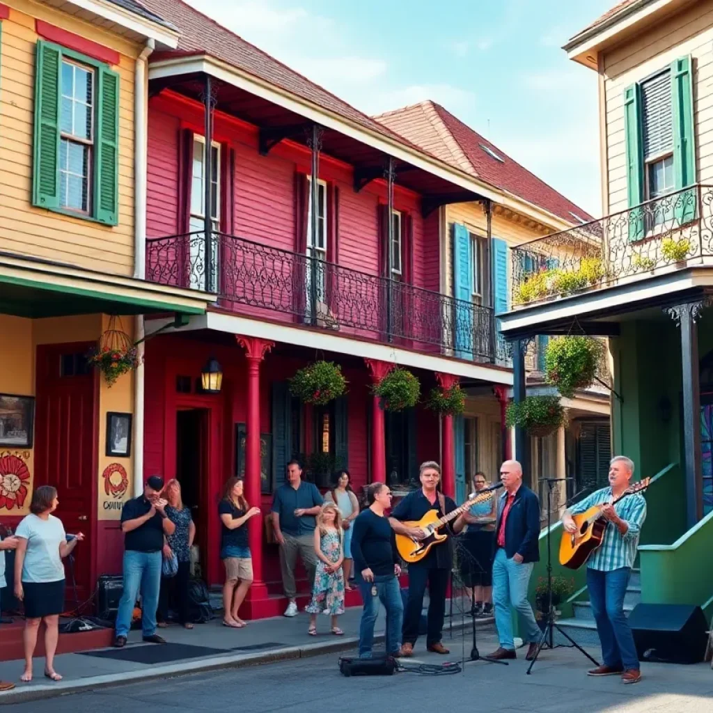 Colorful homes and street art in New Orleans