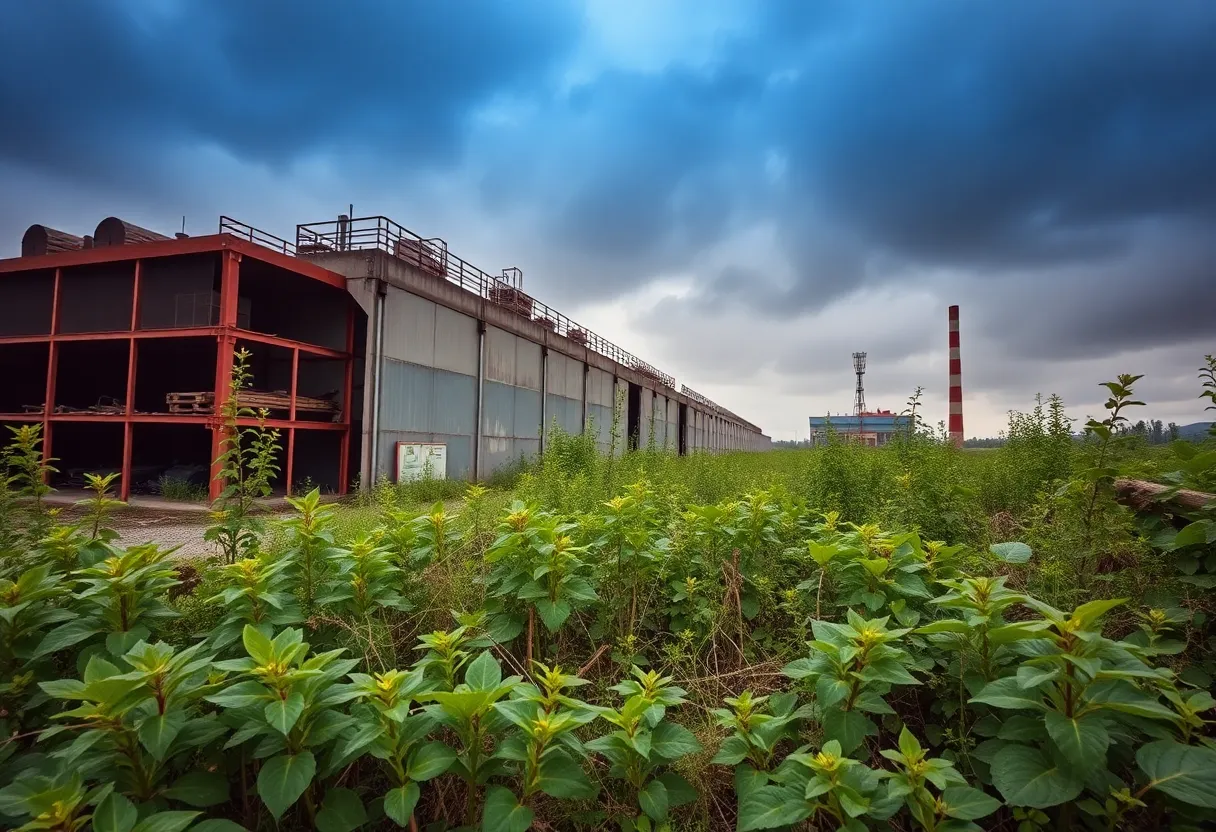 Abandoned electric vehicle battery production facilities