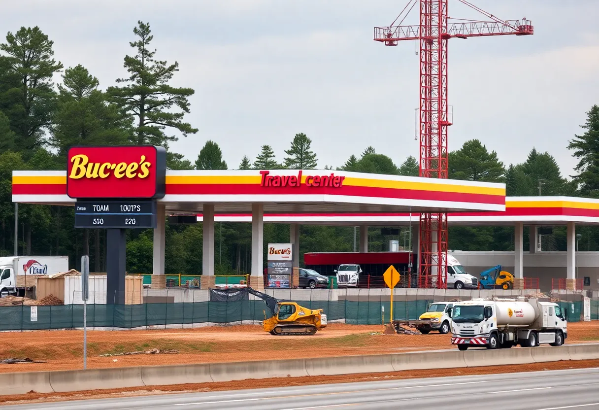 Buc-ee's travel center construction in Ruston, Louisiana
