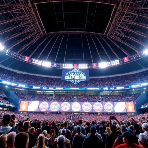 Crowd at Caesars Superdome during College Football Championship