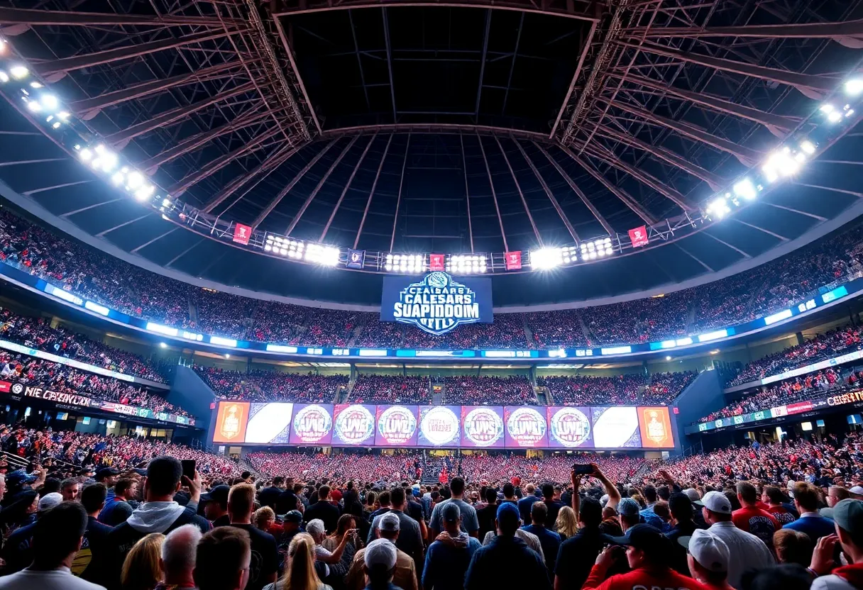 Crowd at Caesars Superdome during College Football Championship