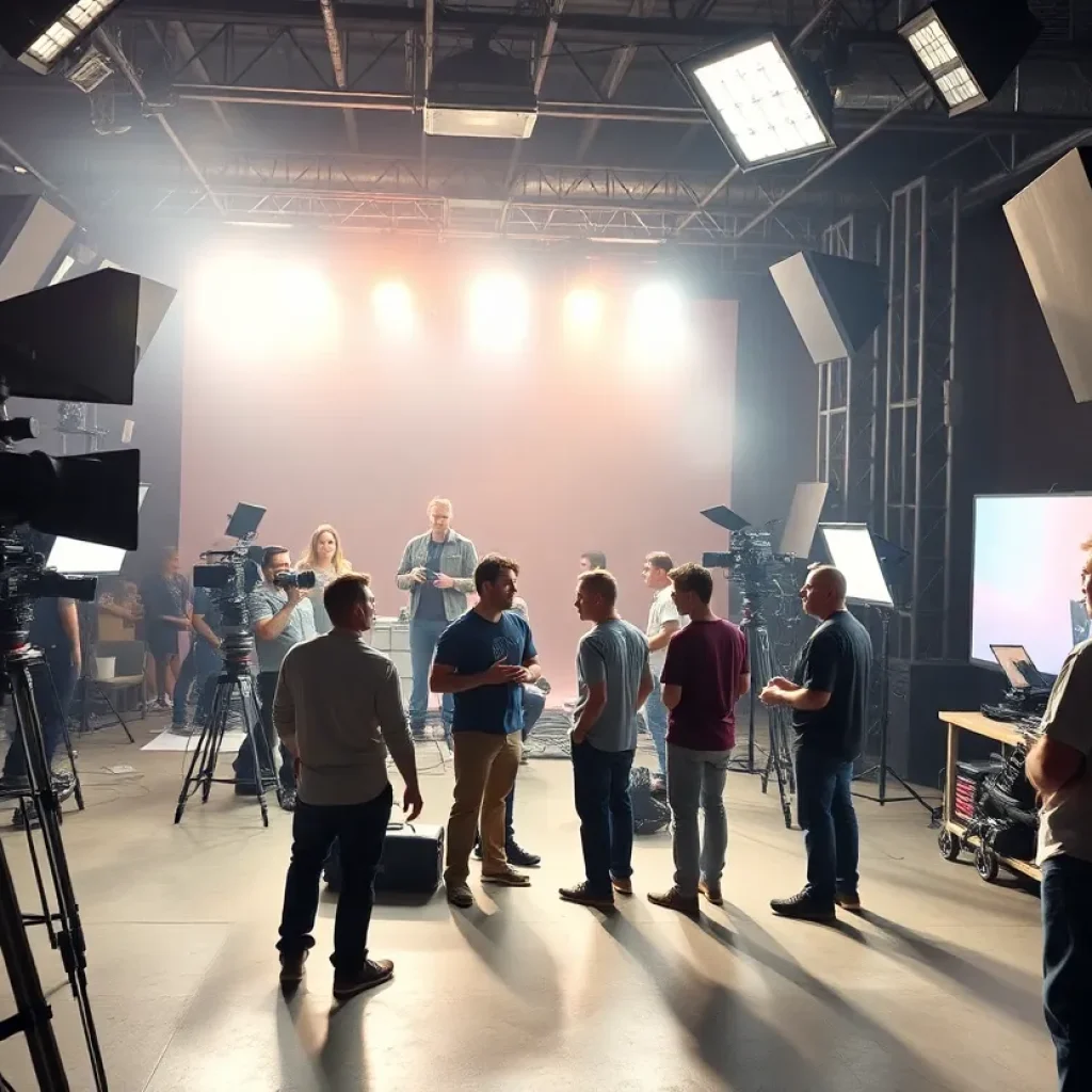 Film production set in Chalmette, Louisiana