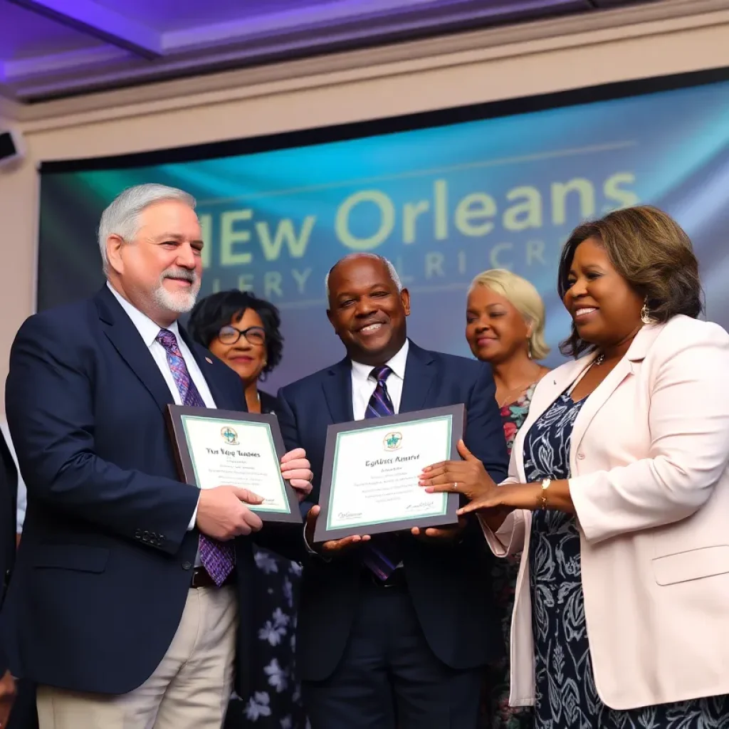 The Chopin Law Firm receiving award for Best Law Firm in New Orleans