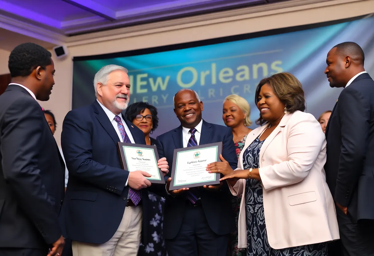 The Chopin Law Firm receiving award for Best Law Firm in New Orleans