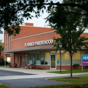 Exterior of a Planned Parenthood clinic that has closed.