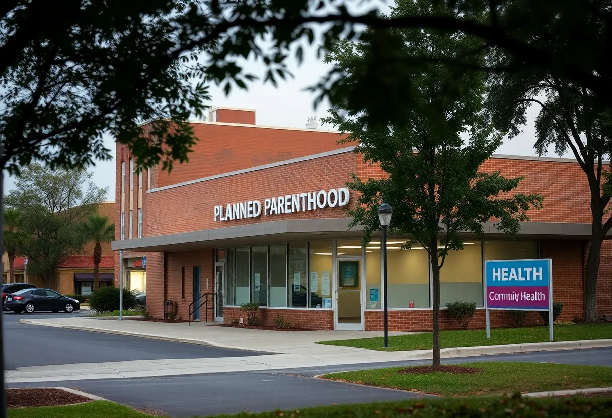 Exterior of a Planned Parenthood clinic that has closed.