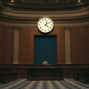 Share Your Story Category Empty congressional chamber symbolizing government shutdown