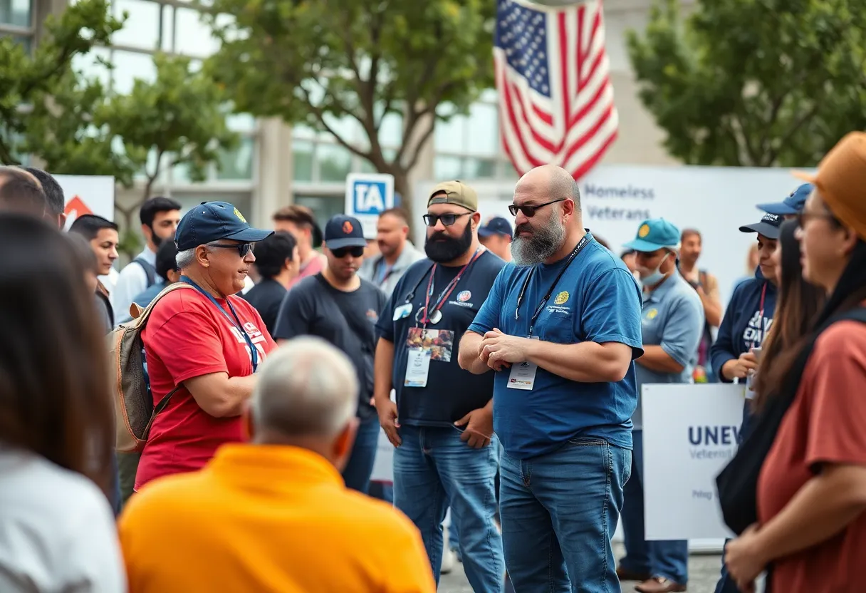 Veterans receiving assistance at the Stand Down event in New Orleans