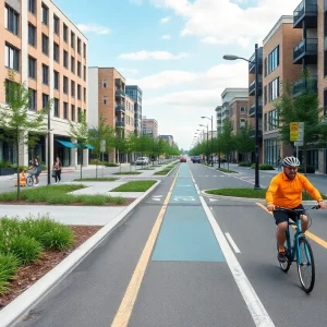 Revitalization of Johnston Street with pedestrian and cyclist amenities