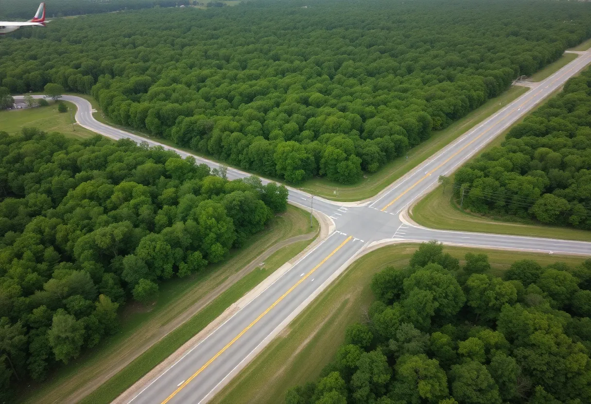Scenic view of Lafayette Parish, site of recent plane crash.