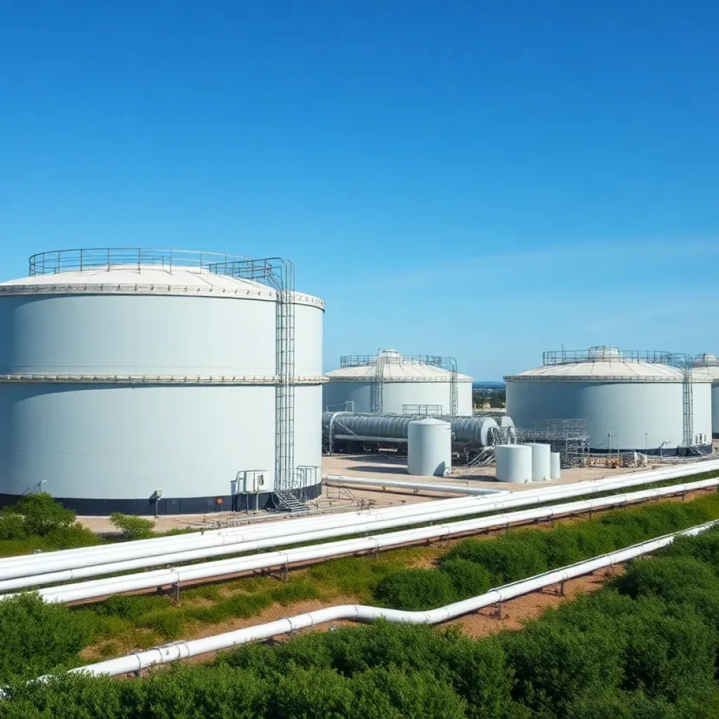 Liquefied natural gas facility and pipeline in Louisiana