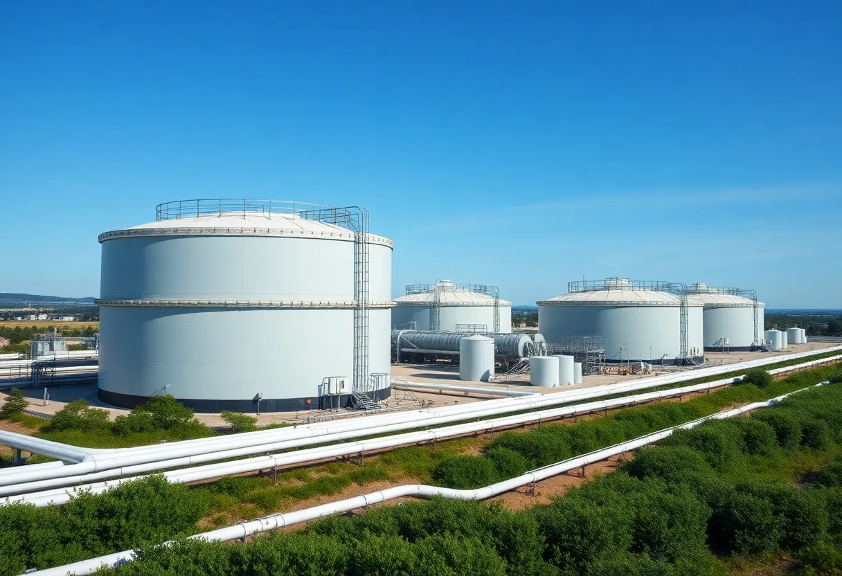 Liquefied natural gas facility and pipeline in Louisiana